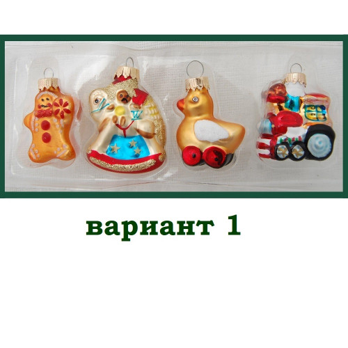 Набор разноцветных мини-фигурок - 4 штуки